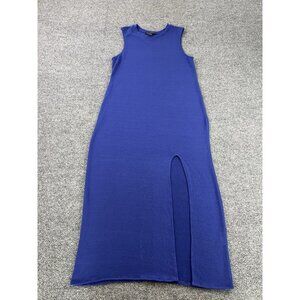 Something Navy Blue Sleeveless Maxi Dress Women’s Size M Stretch Knit Casual